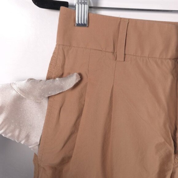 EVERLANE High Rise Straight Leg Casual Pants Pleated Belt Loops Cotton Size 4 - Picture 4 of 11